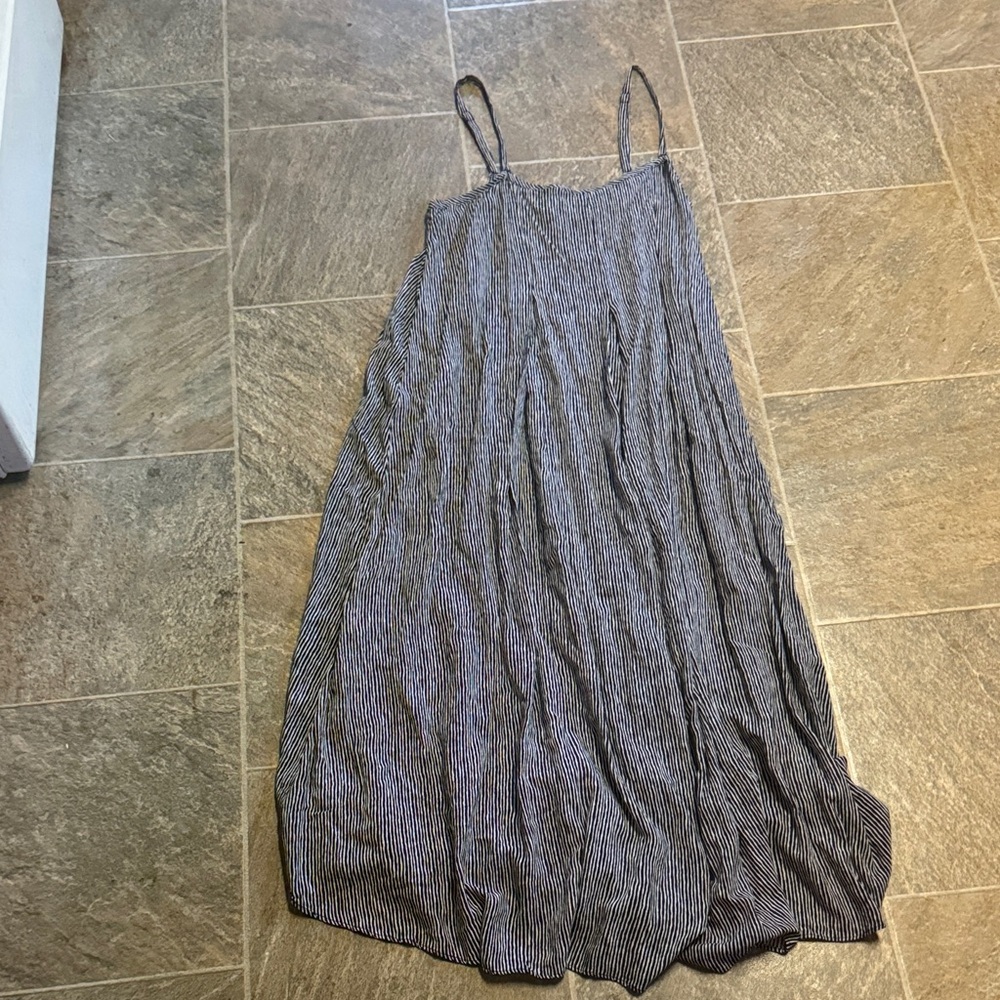 Chic Black and White Striped Maxi Dress